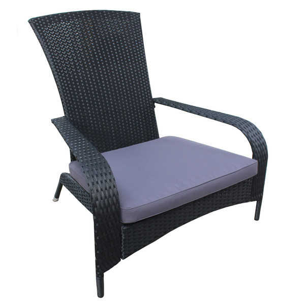 Black wicker muskoka chair